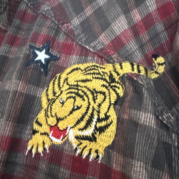 Free People embroidered tiger flannel - Picture 5 of 6